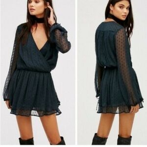 Free People Daliah Peasant Blouson Mini Dress